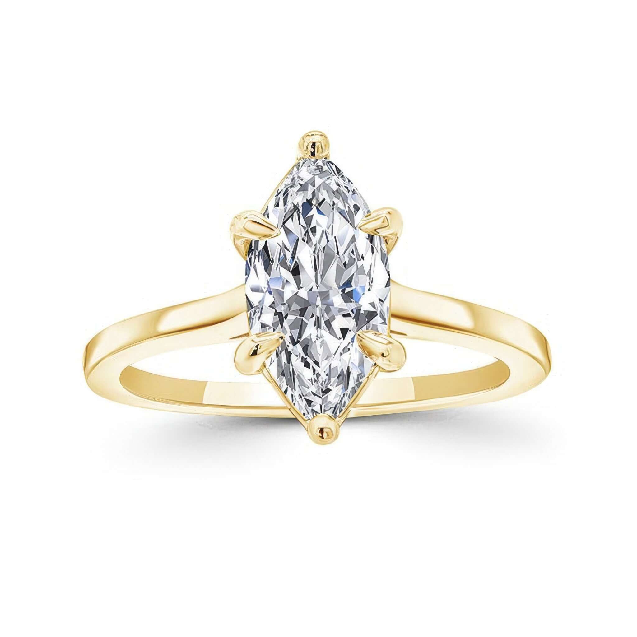 2 Carat Marquise Cut Lab Diamond Solitaire Engagement Ring