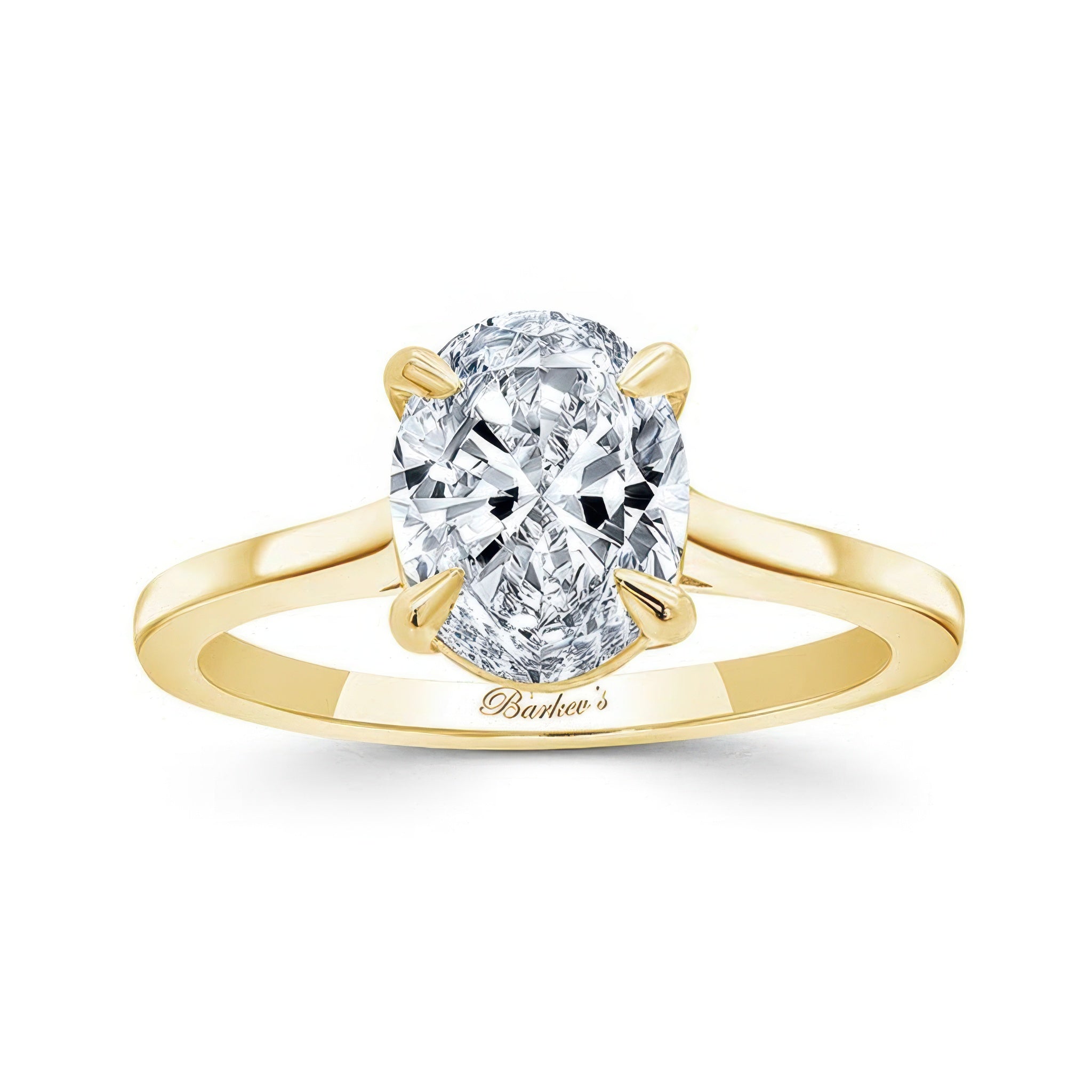 2 Carat Oval Cut Lab Diamond Solitaire Engagement Ring