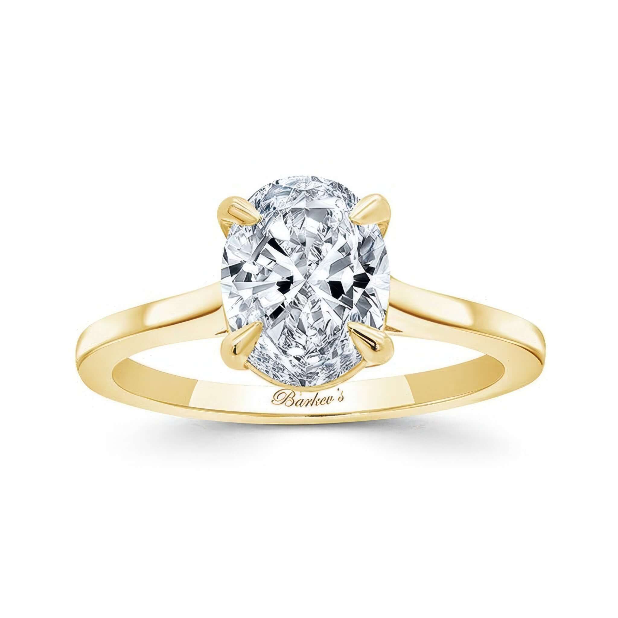 2 Carat Oval Cut Lab Diamond Solitaire Engagement Ring