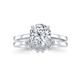 2 Carat Cushion Cut Moissanite Bridal Set