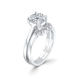 2 Carat Cushion Cut Moissanite Bridal Set