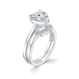 2 Carat Heart Shape Moissanite Bridal Set
