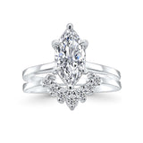 2 Carat Marquise Moissanite Bridal Set