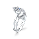 2 Carat Marquise Moissanite Bridal Set