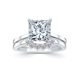 2 Carat Princess Cut Moissanite Bridal Set