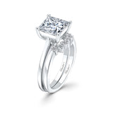 2 Carat Princess Cut Moissanite Bridal Set