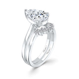 2 Carat Pear Shape Moissanite Bridal Set