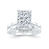 2 Carat Radiant Moissanite Bridal Set