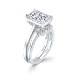 2 Carat Radiant Moissanite Bridal Set
