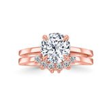 2 Carat Cushion Cut Moissanite Bridal Set