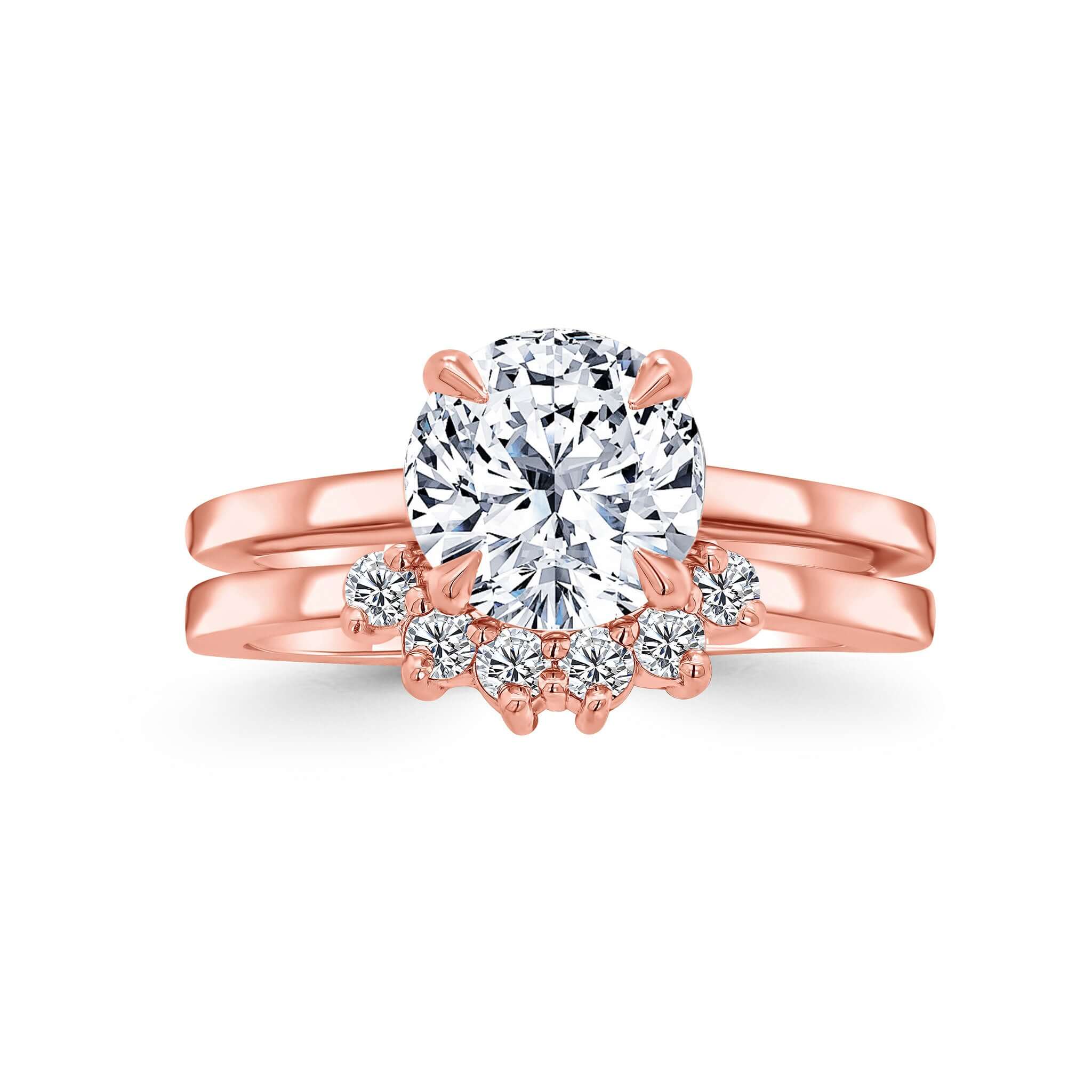 2 Carat Cushion Cut Diamond Bridal Set