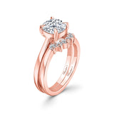 2 Carat Cushion Cut Moissanite Bridal Set
