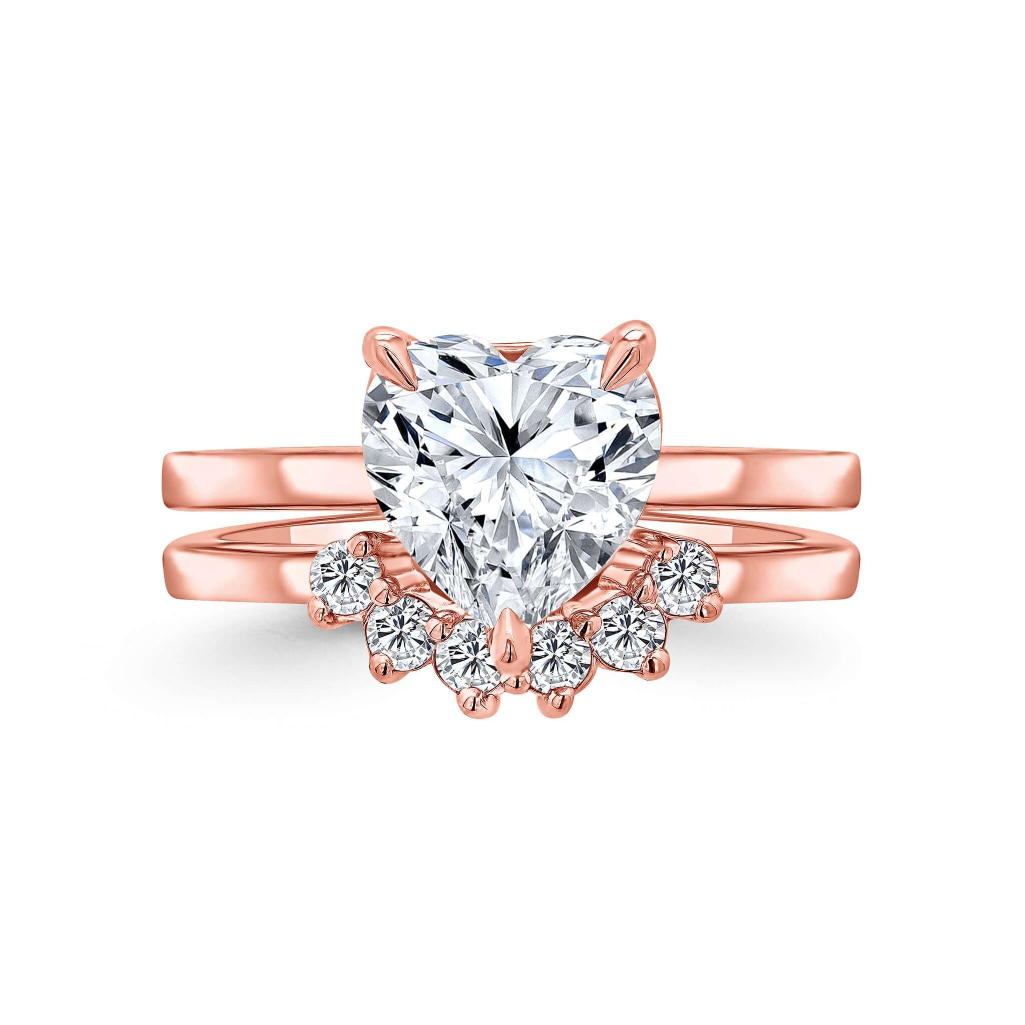 2 Carat Heart Shape Diamond Bridal Set