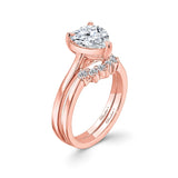 2 Carat Heart Shape Moissanite Bridal Set