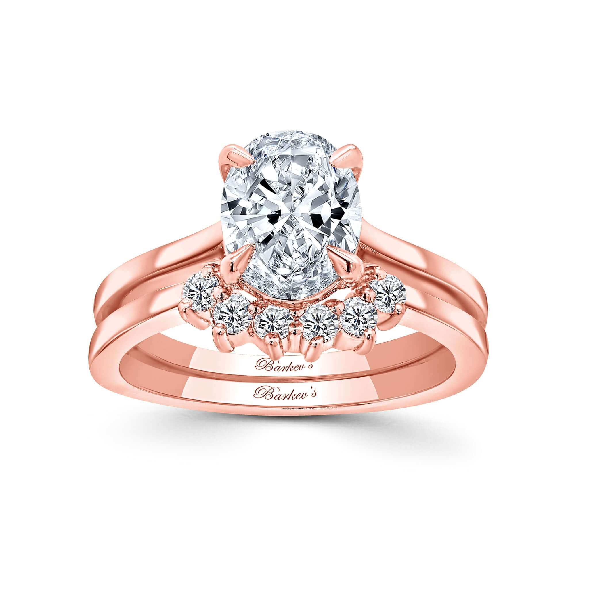 2 Carat Oval Moissanite Bridal Set