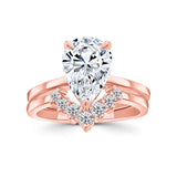 2 Carat Pear Shape Moissanite Bridal Set