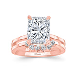 2 Carat Radiant Moissanite Bridal Set