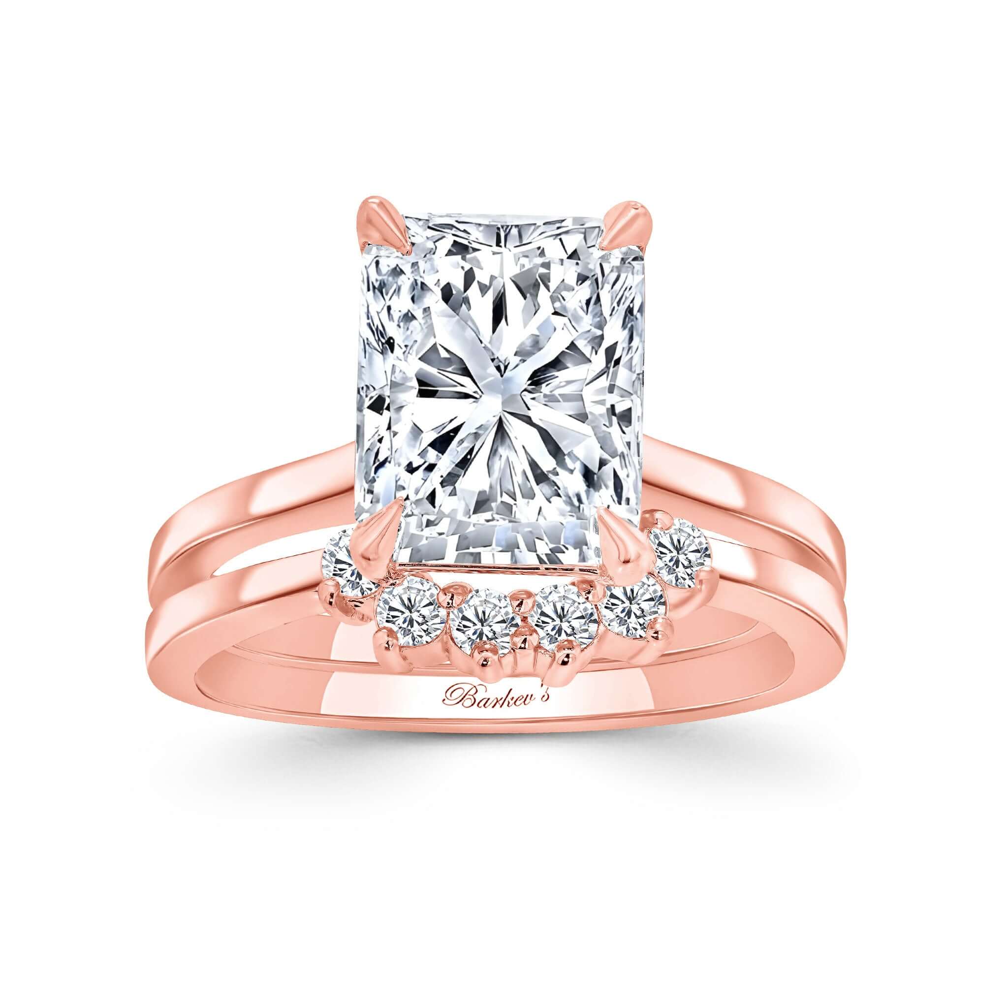 2 Carat Radiant Moissanite Bridal Set