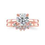 2 Carat Round Moissanite Bridal Set