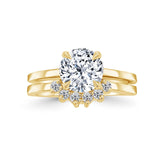 2 Carat Cushion Cut Moissanite Bridal Set