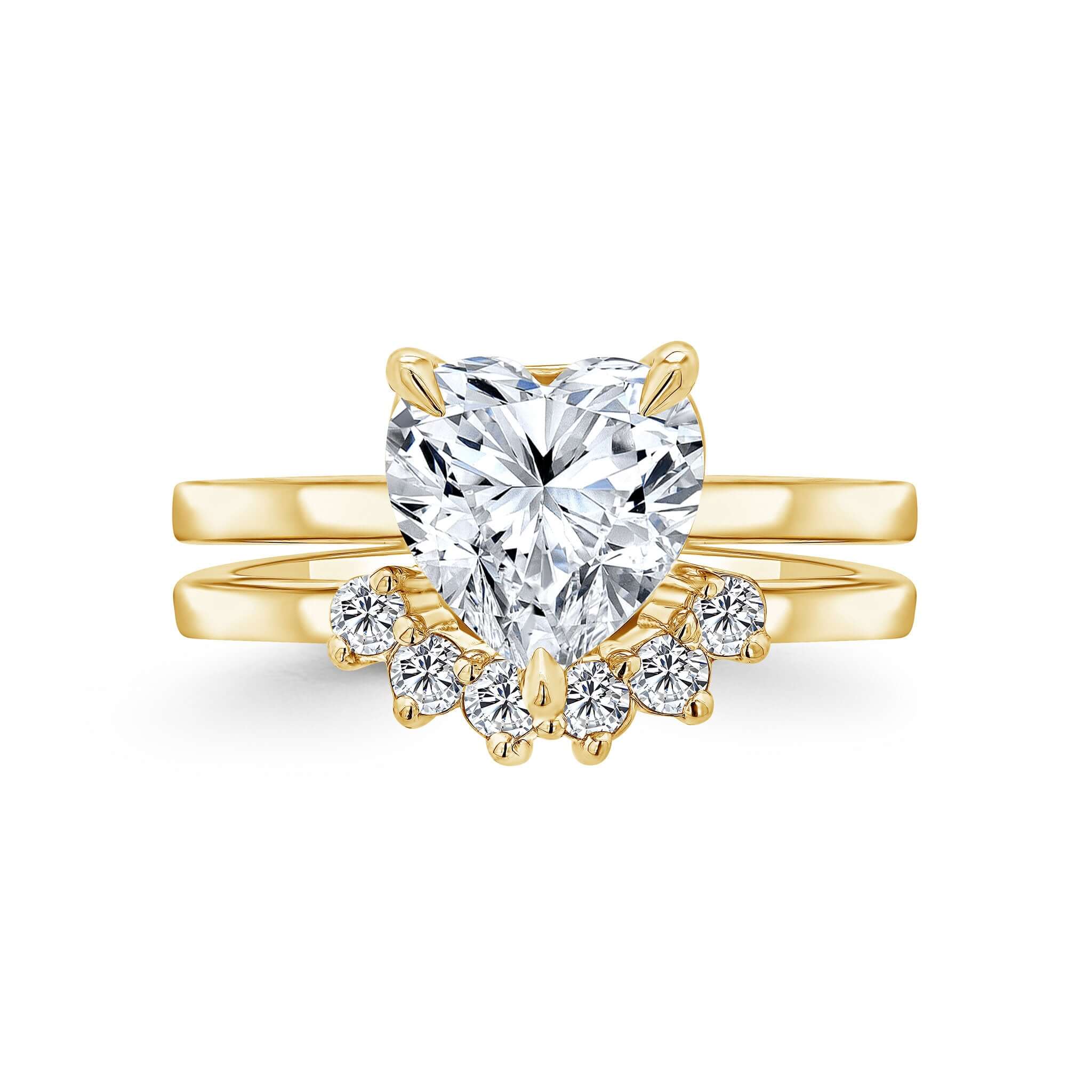 2 Carat Heart Shape Diamond Bridal Set