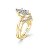 2 Carat Marquise Moissanite Bridal Set
