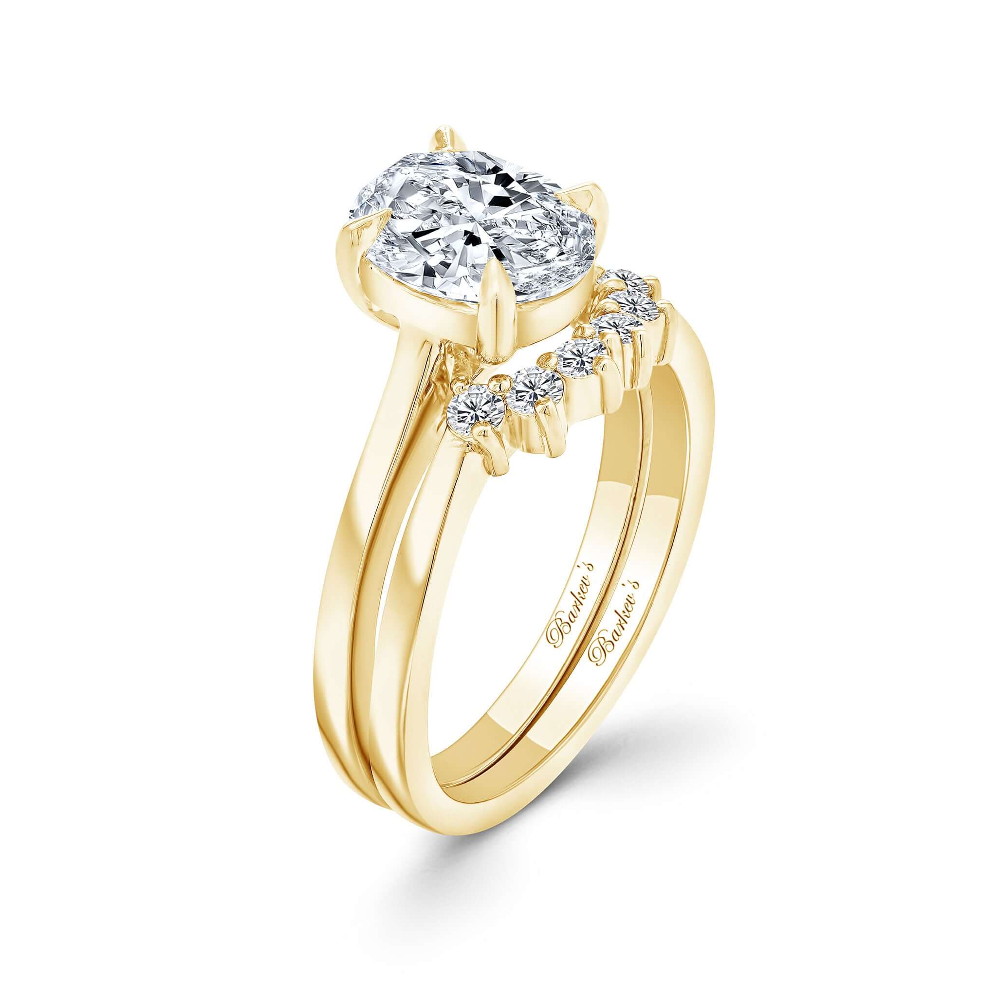 2 Carat Oval Diamond Bridal Set featuring a stunning oval diamond centerpiece and a diamond wedding band.