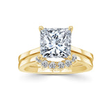 2 Carat Princess Cut Moissanite Bridal Set