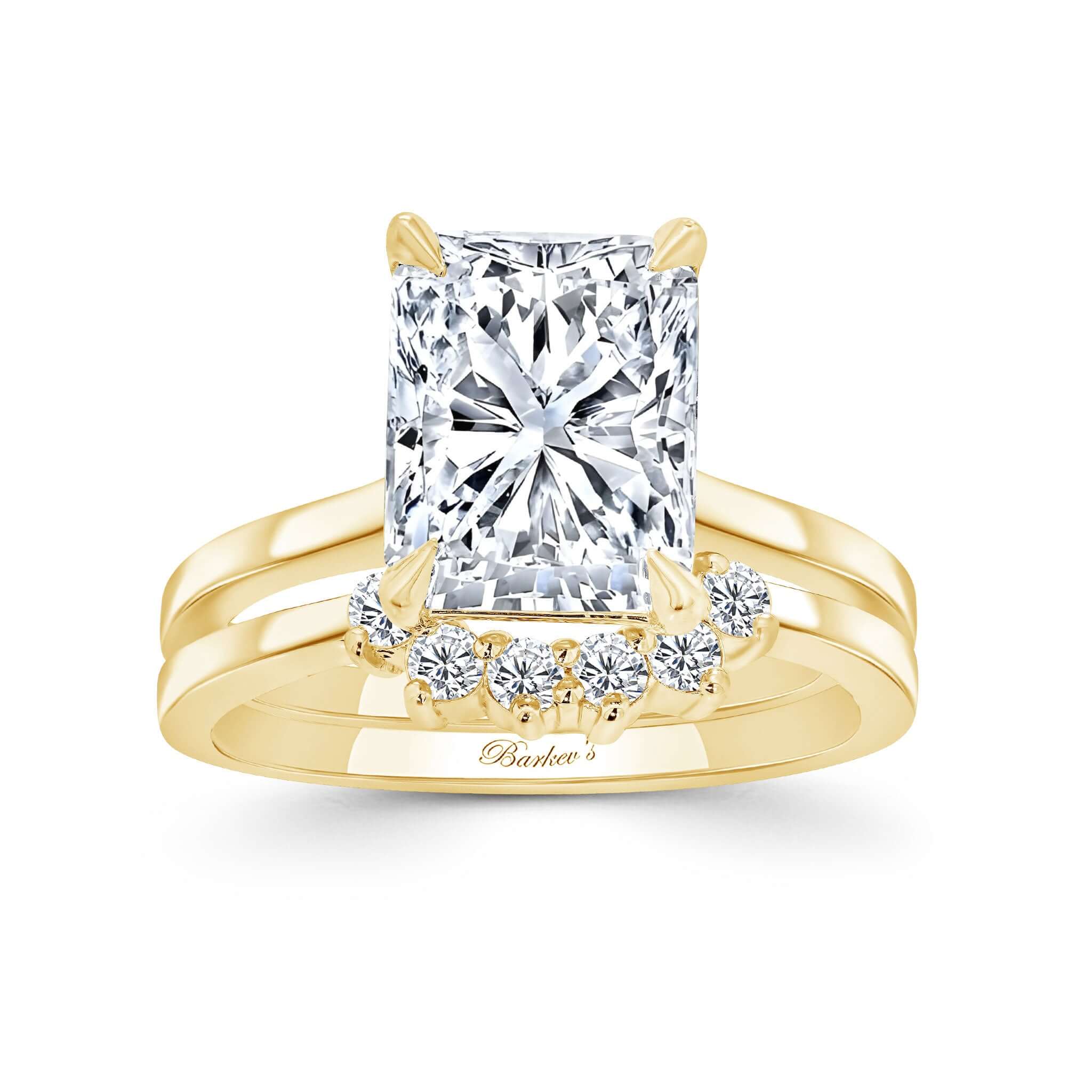 2 Carat Radiant Moissanite Bridal Set