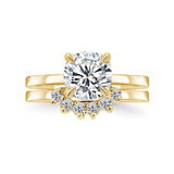 2 Carat Round Moissanite Bridal Set