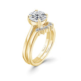 2 Carat Round Moissanite Bridal Set
