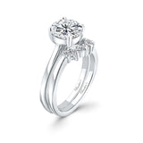 2 Carat Round Moissanite Bridal Set