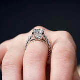 2 Carat Princess Cut Lab Grown Diamond Ring