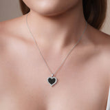 Black Diamond Heart Necklace