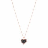 Black Diamond Heart Necklace
