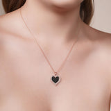 Black Diamond Heart Necklace