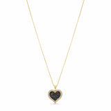 Black Diamond Heart Necklace