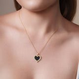 Black Diamond Heart Necklace