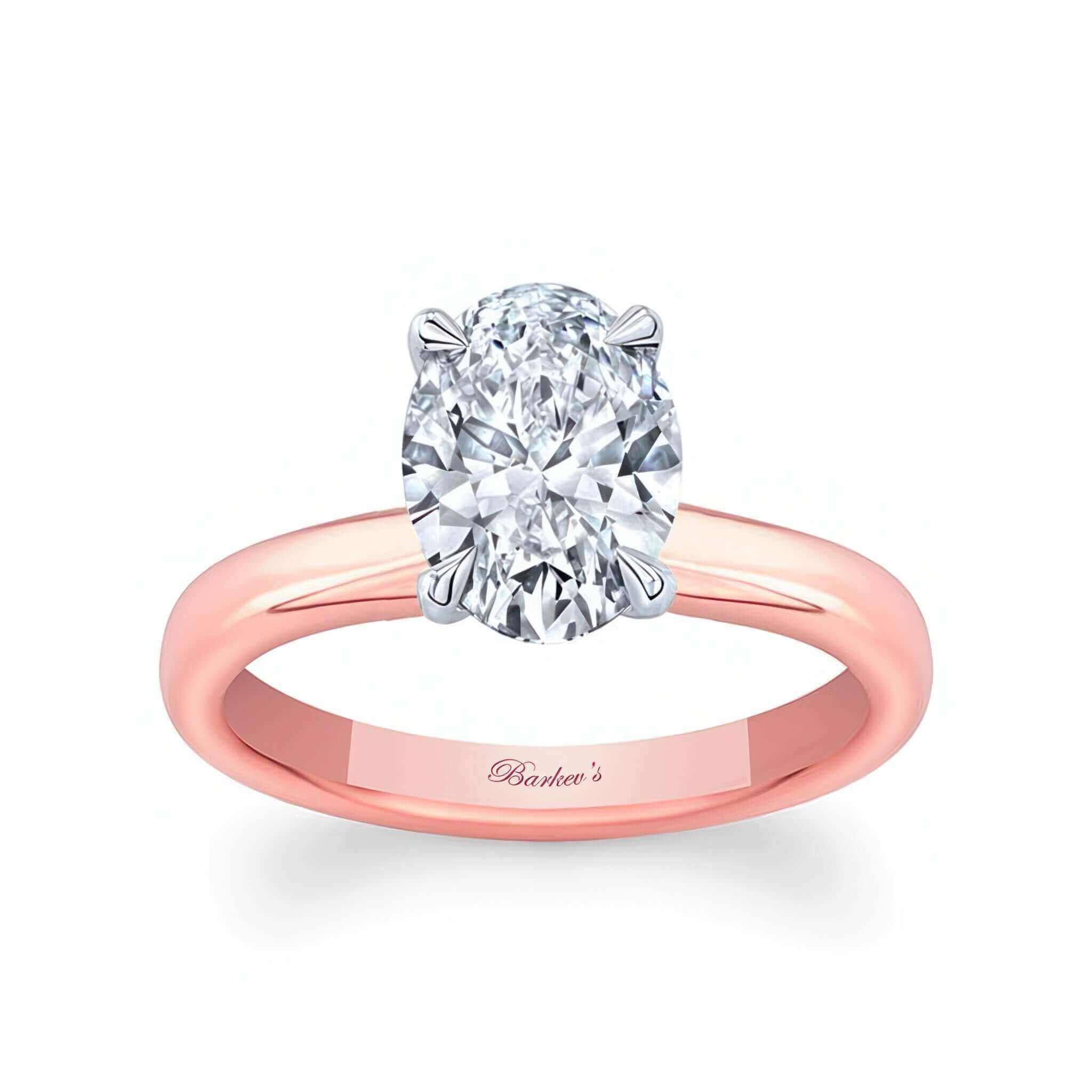 Oval Lab Diamond Solitaire Engagement Ring