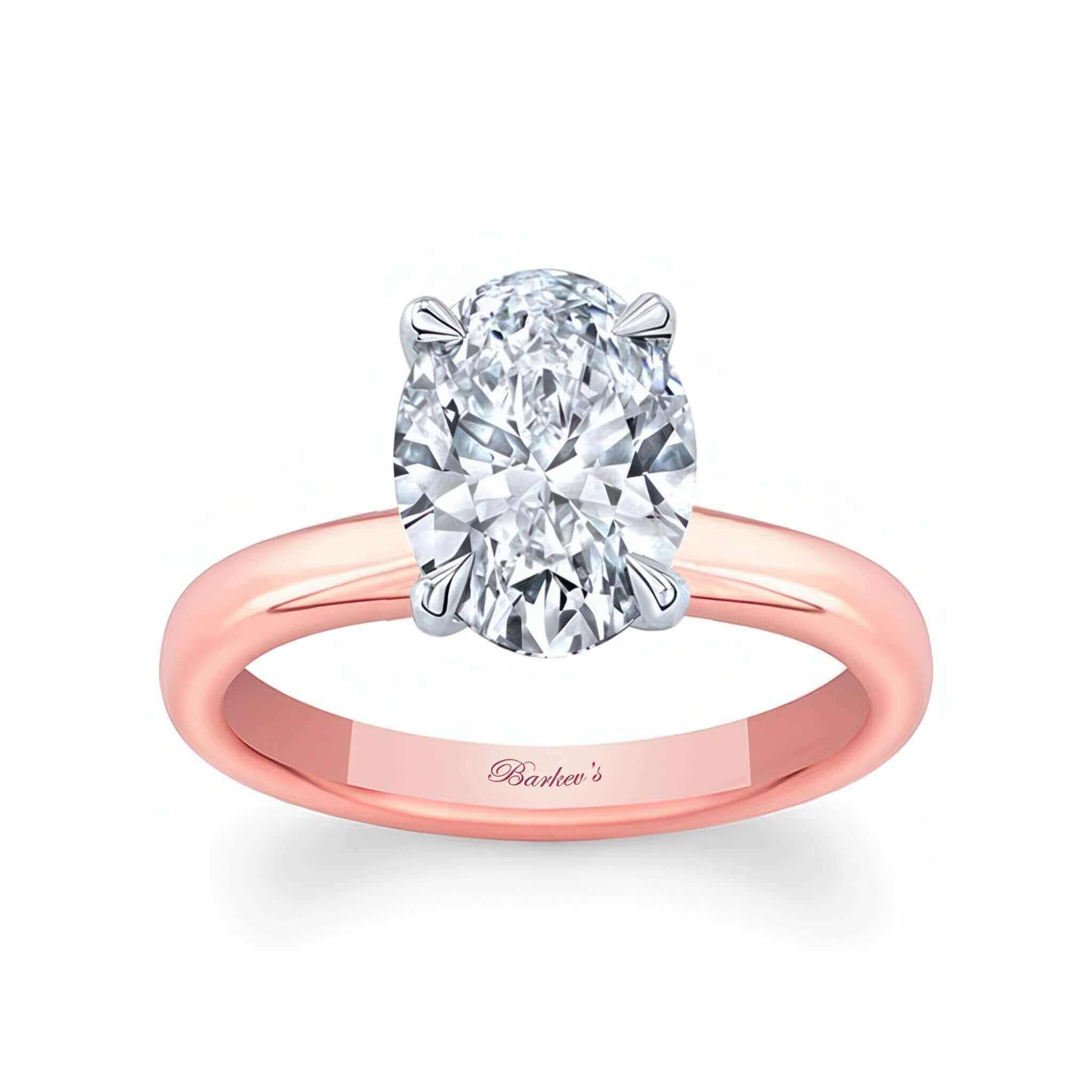 2 Carat Oval Lab Diamond Solitaire Engagement Ring