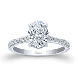 Oval Engagement Ring With Hidden Halo