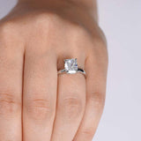 2 Carat Elongated Cushion Solitaire Ring