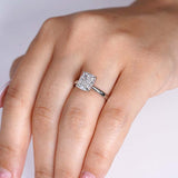 2 Carat Elongated Cushion Solitaire Ring