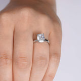 Elongated Cushion Solitaire Ring