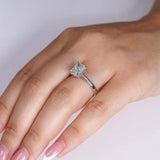 Elongated Cushion Solitaire Ring