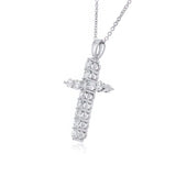 3 Carat Diamond Cross In Necklace