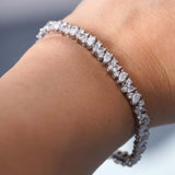8 Carat Round And Pear Diamond Bracelet