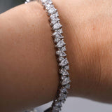 8 Carat Round And Pear Diamond Bracelet