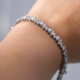 8 Carat Round And Pear Diamond Bracelet