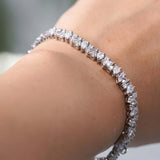 8 Carat Round And Pear Diamond Bracelet